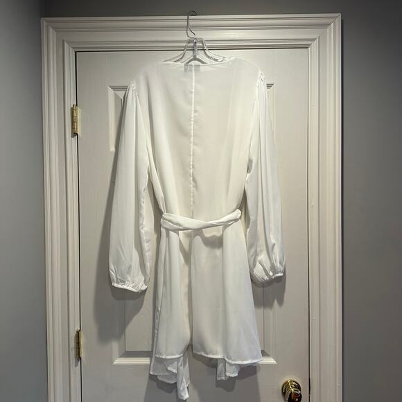 ASOS Lightweight balloon long sleeve Belted Robe Sheer Curve Made in India sz 16 - Picture 5 of 12